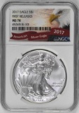 2017 American Silver Eagle 1oz. (NGC) MS70 First Releases