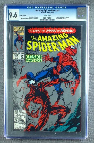 CGC Graded Marvel Comics Amazing Spider-Man No. 361 Comic Book