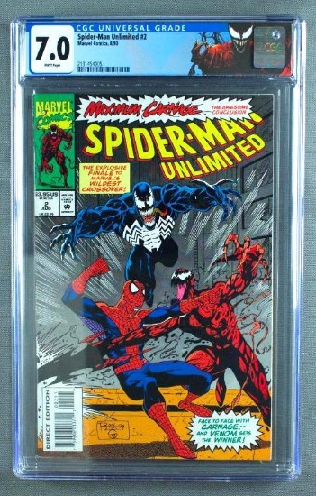 CGC Graded Marvel Comics Spider-Man Unlimited No. 2 Comic Book