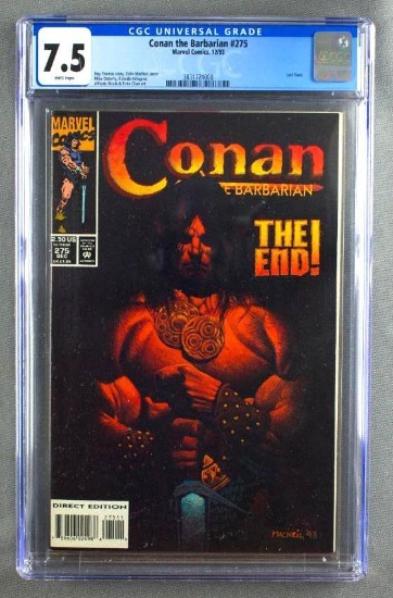 CGC Graded Marvel Comics Conan the Barbarian No. 275 Comic Book