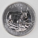 2013 $5 Wild life Series Pronghorn Antelope 1oz. .9999 Fine Silver