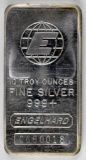 Engelhard 10oz. .999 Fine Silver Ingot/Bar