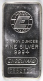 Engelhard 10oz. .999 Fine Silver Ingot/Bar