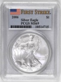 2006 American Silver Eagle 1oz (PCGS) MS69 First Strike