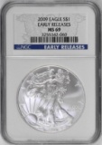 2009 American Silver Eagle 1oz. (NGC) MS69 Early Releases