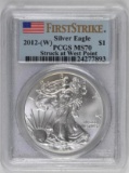 2012 W American Silver Eagle 1oz. (PCGS) MS70 First Strike