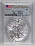 2014 American Silver Eagle 1oz (PCGS) MS69 First Strike