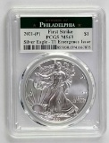 2021 P American Silver Eagle 1oz. - T1 Emergency Issue (PCGS) MS69 First Strike