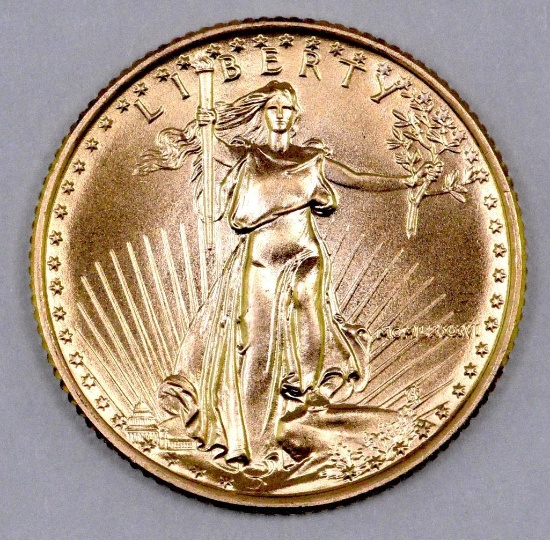 1986 $5 American Gold Eagle 1/10thoz.