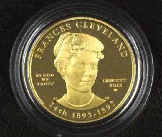 2012 W $10 Frances Cleveland First Spouse 1/2oz. Gold Proof