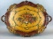 Wood Carved Hand Painted Serving Tray
