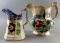 Group of 2 Ceramic Floral Pitchers