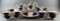 29 Piece Gaudy Welsh Tulip Motif Dessert Service