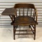 Antique Spindle Back Ash School Desk
