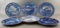 Group of 6 Blue and White Transferware Plates