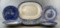 Group of 8 Blue and White Ceramic Plates and Platters