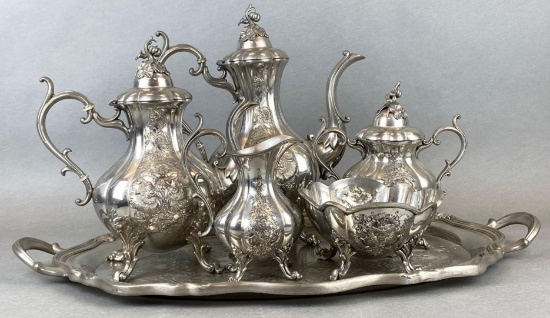 6 Piece Reed & Barton Pewter Tea Set