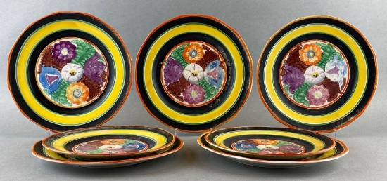 7 Piece Colorful Hand-painted Dish Set