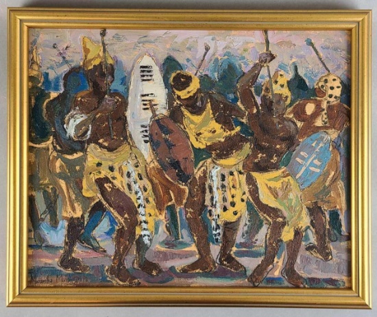 Mwamba Mulangala Contemporary Oil Painting on canvas