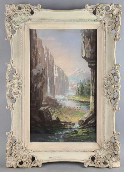 Early 20th Century Chalk Pastel Landscape