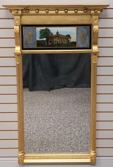 Exceptional Early 19th Century Mirror Reverse Painted Glass