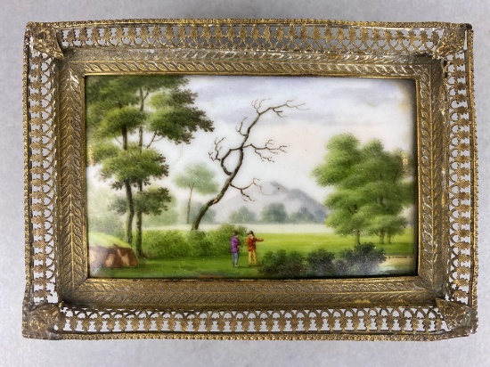 Early 19th Century Trinket Box Hand Painted