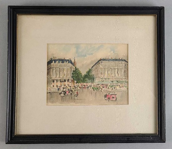 Guy de Neyrac Paris Watercolor Painting