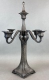 Hammered Silverplate Candelabra