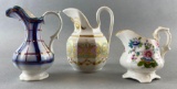 Group of 3 Small Ceramic Pitchers