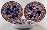 Group of 3 Vintage Hand-Painted Ceramic Plates