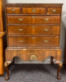 Antique Walnut Dresser with Ball and Claw Feet