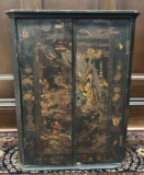 Antique Regency Chinoiserie Corner Cabinet