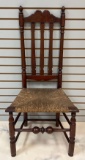 Antique Pine Rush Weaved Chair