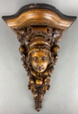 19th Century Gothic Carved wood Wall Sconce