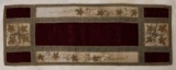 19th Century Velvet Bullion Embroidery Textile