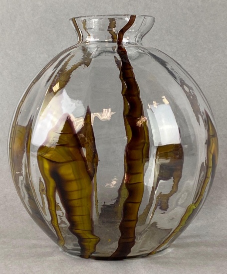 Vintage Czechoslovakian Blown Glass Vase