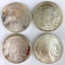 Group of 4 Buffalo Native American 1oz Silver Rounds