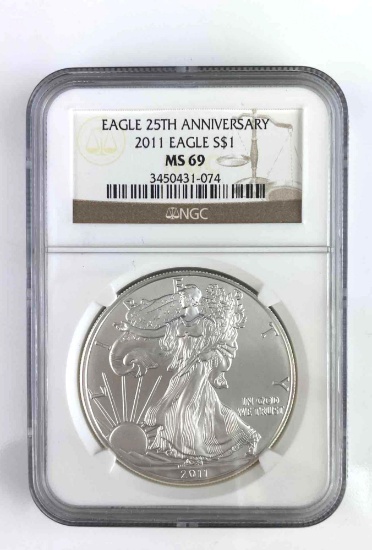 2011 American Silver Eagle 1oz. (NGC) MS69