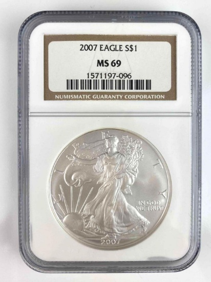 2007 American Silver Eagle 1oz. (NGC) MS69