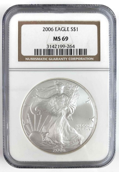 2006 American Silver Eagle 1oz. (NGC) MS69