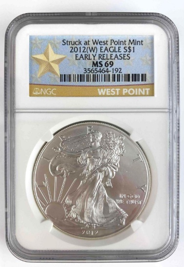 2012 W American Silver Eagle 1oz. (NGC) MS69
