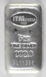 Italpreziosi Precious Metals 5oz. .999 Fine Silver Ingot/Bar