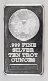 Sunshine Mining 10oz. .999 Fine Silver Ingot/Bar