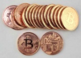 Group of (20) Osborne Mint Bitcoin 1oz. .999 Fine Copper Coins