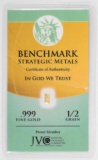 Benchmark Strategic Metals 1/2 Grain .999 Fine Gold