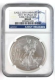 2011 W American Silver Eagle 1oz. (NGC) MS69