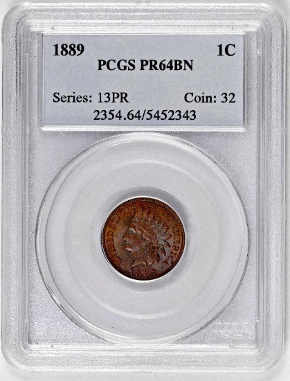 1889 Indian Head Cent (PCGS) PR64BN