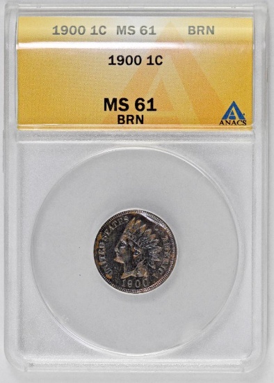 1900 Indian Head Cent (ANACS) MS61BN