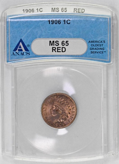 1906 Indian Head Cent (ANACS) MS65RD
