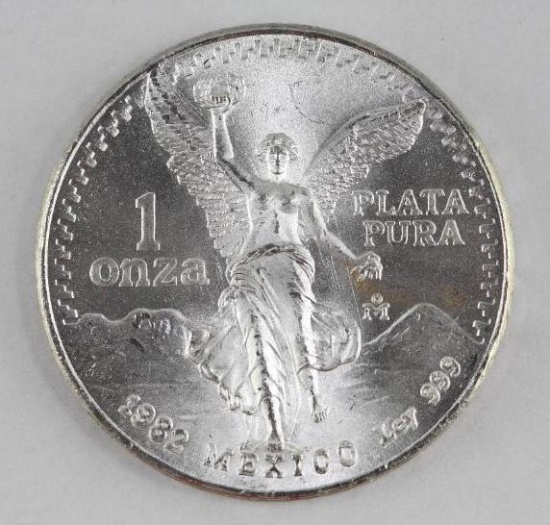 1982 Mexico ESTADOS UNIDOS MEXICANOS Onza 1oz. Silver